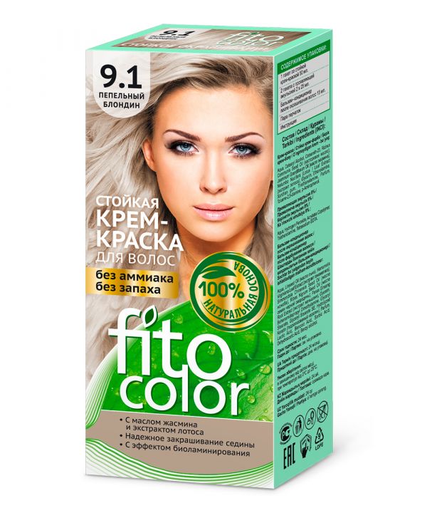 FITOcosmetics Long-lasting hair color cream tone 9.1 Ash blonde 115ml
